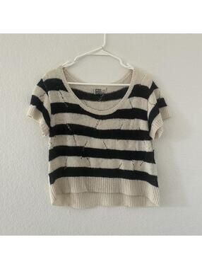 Roxy black and white striped sweater